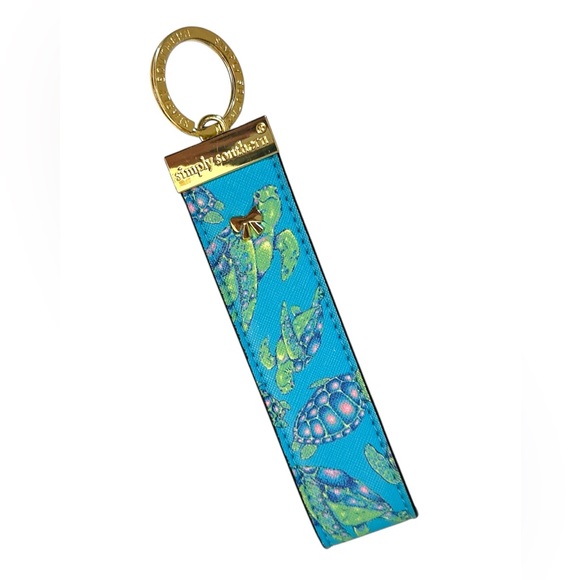 Simply Southern Blue and green Sea Turtle Keychain wristlet - Picture 2 of 3